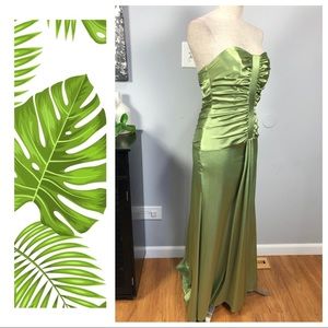 Jessica McClintock long strapless dress 4